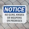 Signmission No Guns Knives Or Weapons On Premises OSHA Notice Sign, Plastic, 10in W x 7in L, 2PK OS-2PACK-NS-P-710-L-16135 - alternate 6